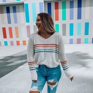 Wooden ships heart wool sweater